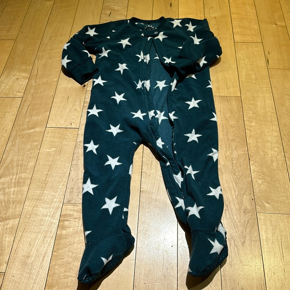 Primary fleece zip footie footed pajamas 18-24M